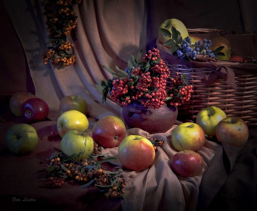 martwa natura 1, sztuka, martwa natura, owoce, przyroda Tapeta HD