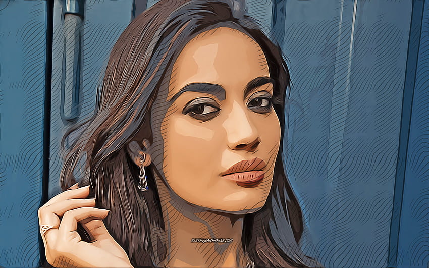 Surbhi Jyoti, , vector art, Bollywood, indian actress, celebrity drawings, Surbhi Jyoti drawing, indian celebrity, movie stars, Surbhi Jyoti HD wallpaper