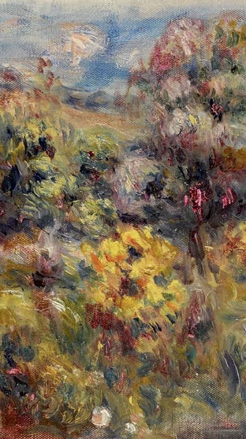 PIERRE AUGUSTE RENOIR: PAYSAGE DU MID (1915)Dettaglio, Renoir Art Sfondo del telefono HD