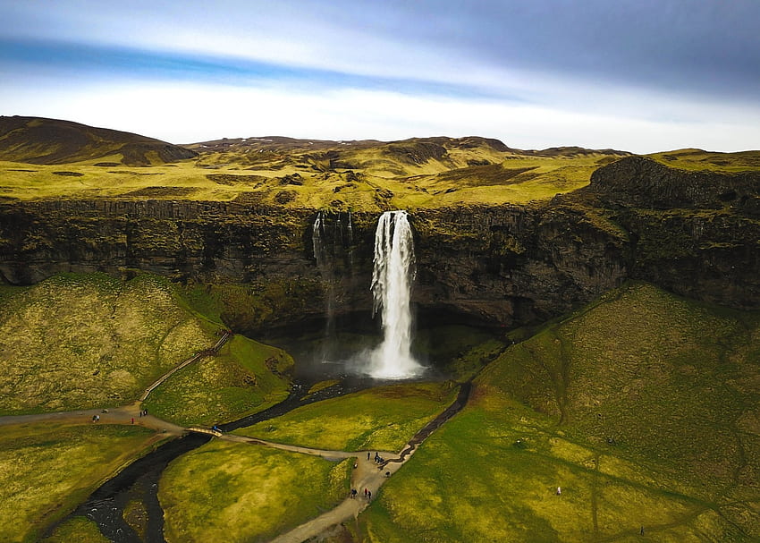 Seljalandsfoss, falls, nature, water HD wallpaper