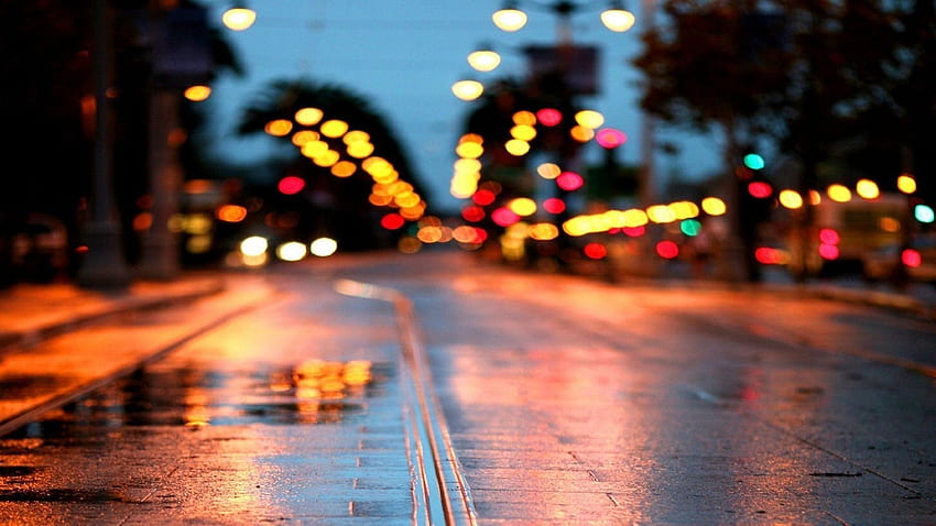 Best Rain Id - Blur City Light Background - - HD wallpaper