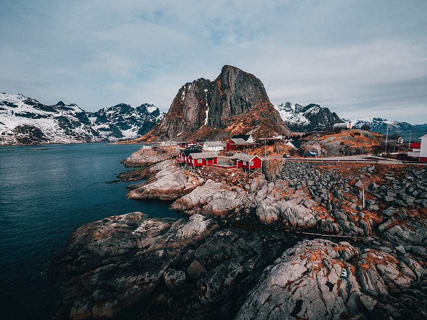 자연, 산, 바위, 여행, 휴식, 휴식, 노르웨이, 건물, 로포텐 제도, Svolver HD 월페이퍼
