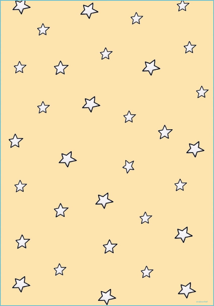 Minimalistische Sterne mit pastellgelbem Hintergrundstern - Sternhintergrund Tumblr HD-Handy-Hintergrundbild