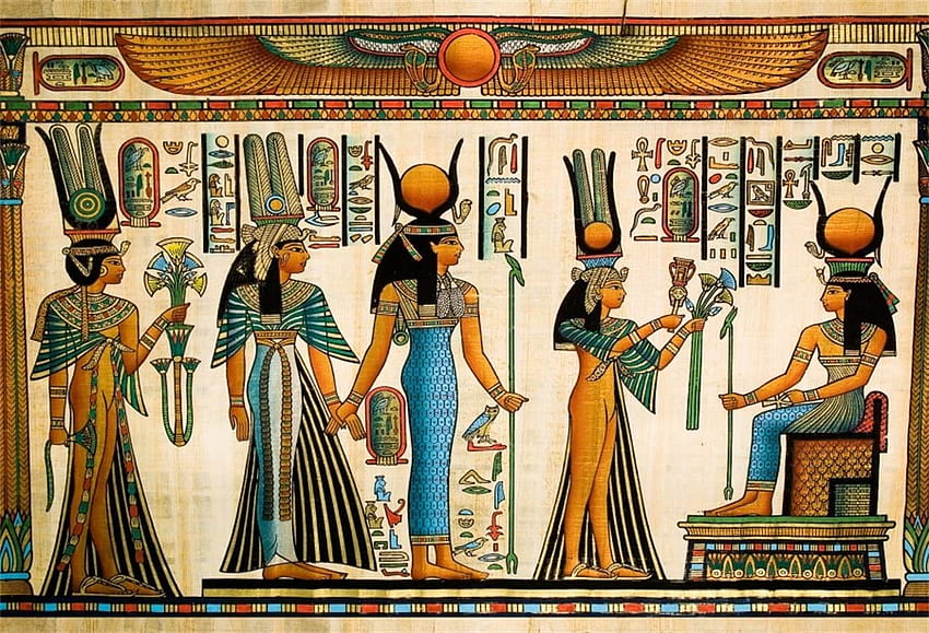 LFEEY ft египетски папирус фон, египетски фараон HD тапет