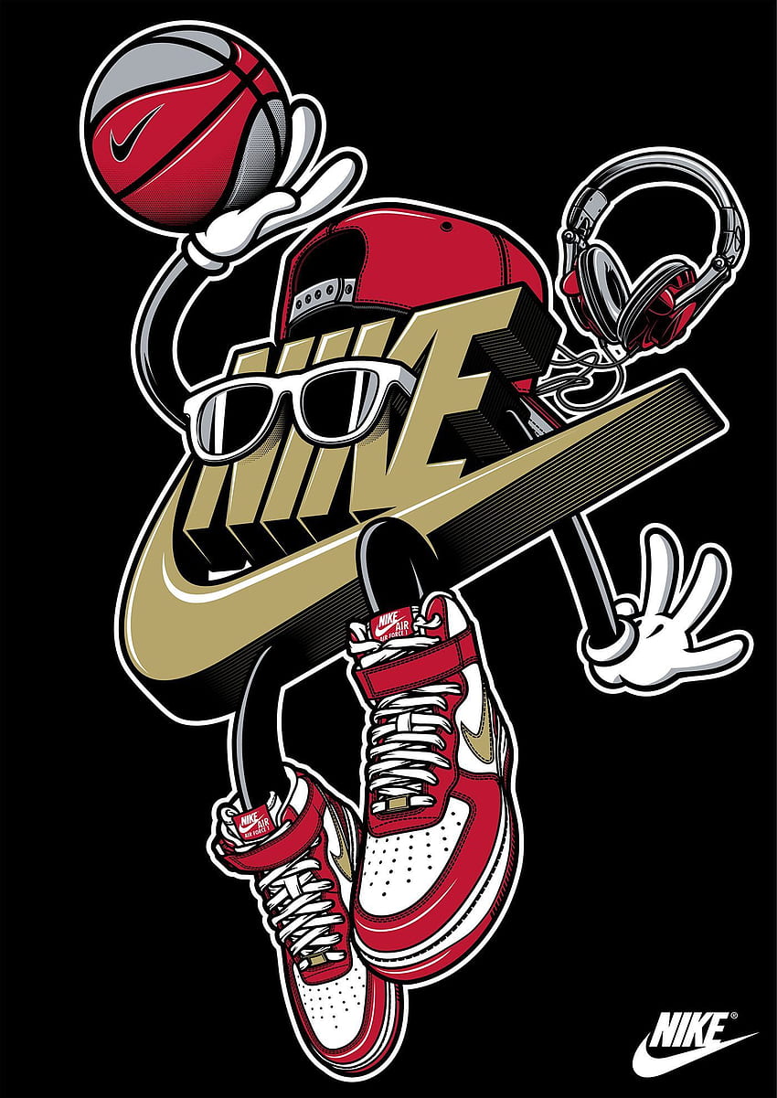 Nike vs. Rusc • Giovani atleti. Grafica artistica, sneaker art Sfondo del telefono HD
