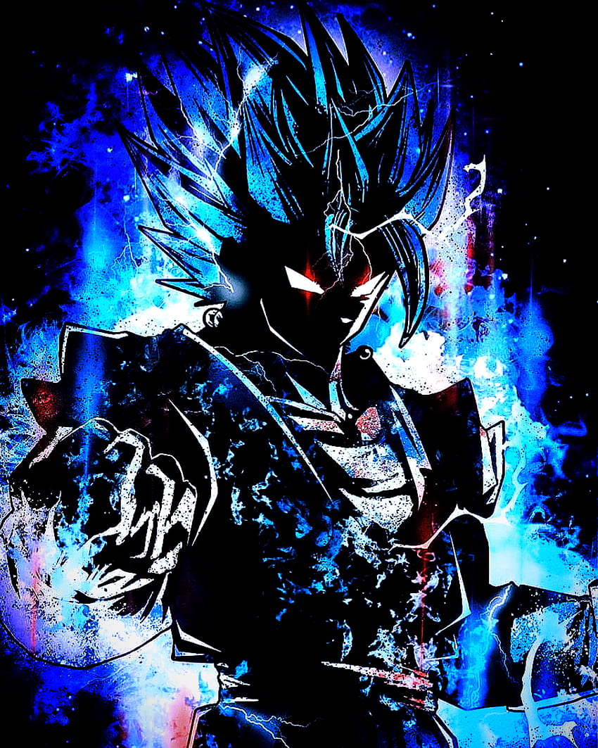 Dragon Ball Z, Kunst, Goku, Blau HD-Handy-Hintergrundbild