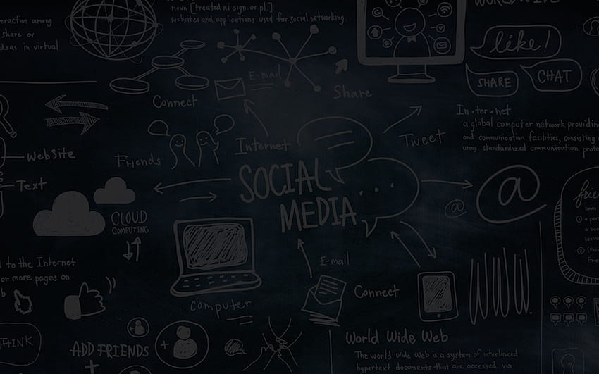 Social Media Wall Paper, Black Social Media HD wallpaper