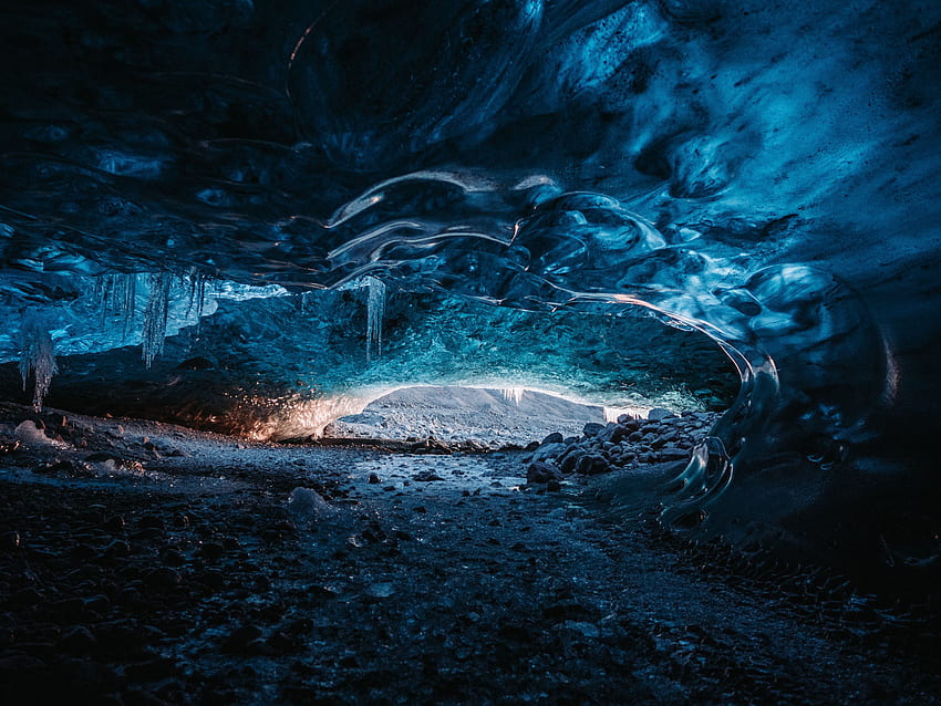 Nature, Stones, Ice, Cave, Glacier, Frozen HD wallpaper