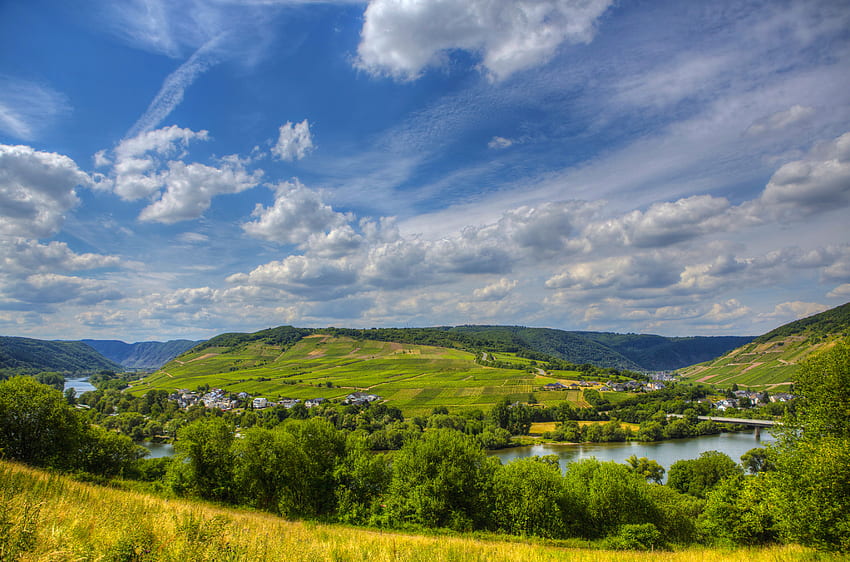 Nature, Rivers, Sky, Germany, Sinsheim HD wallpaper