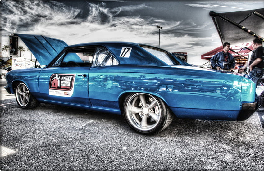 Classic Chevy, blue, car, cars, Chevrolet HD wallpaper