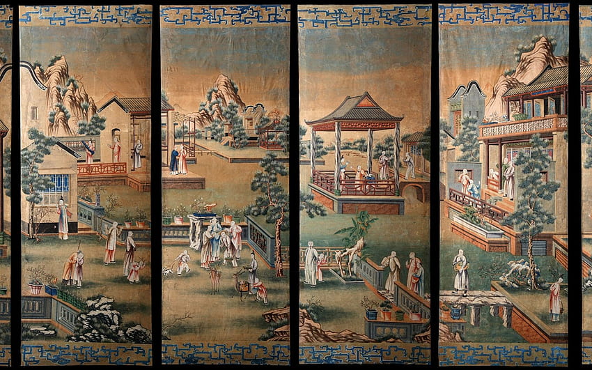 Chinese Export Large Six Fold Screen Qing Dynasty Early [] for your , Mobile & Tablet. Explore Vintage Chinese . Vintage Background, Vintage for HD wallpaper