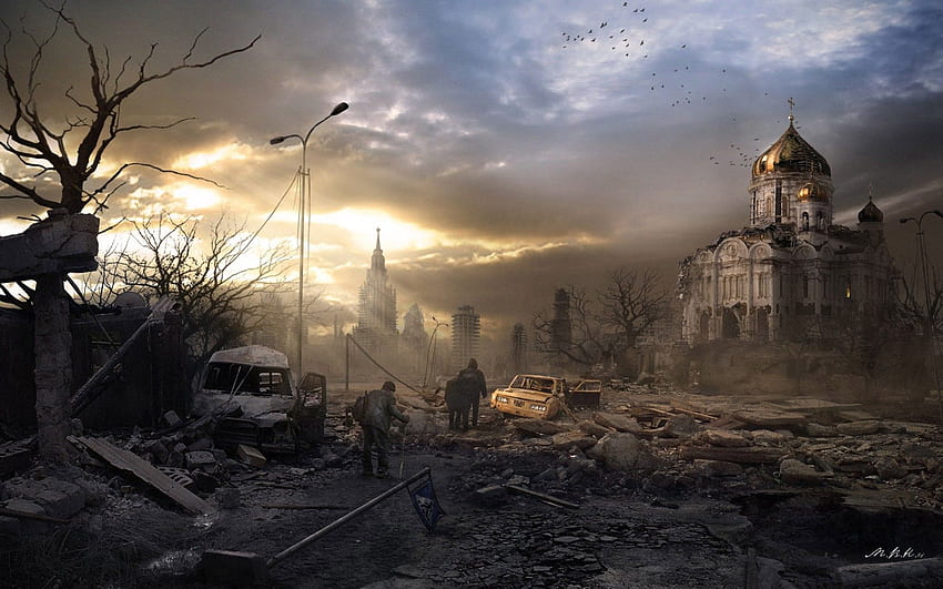 Ciudad aeYaeYoffice arte fin del mundo guerra nuclear apocalíptico fondo de pantalla