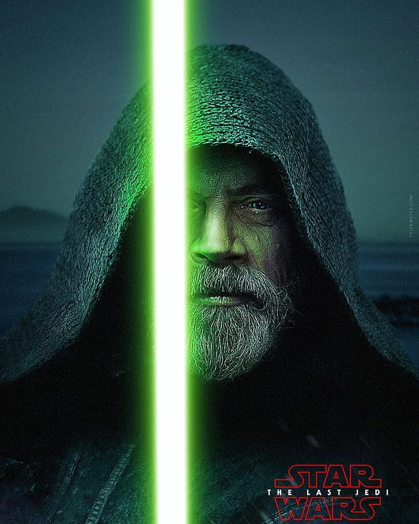 Luke Skywalker. Star Wars: Los últimos Jedi. Cartel de Star Wars, Star Wars, Star Wars Luke, Luke Skywalker sable de luz fondo de pantalla del teléfono