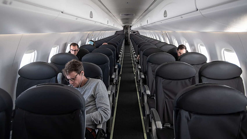 Резервирайте място до прозореца: Как да останете здрави, когато летите на фона на новата епидемия от коронавирус, кабина на самолета HD тапет