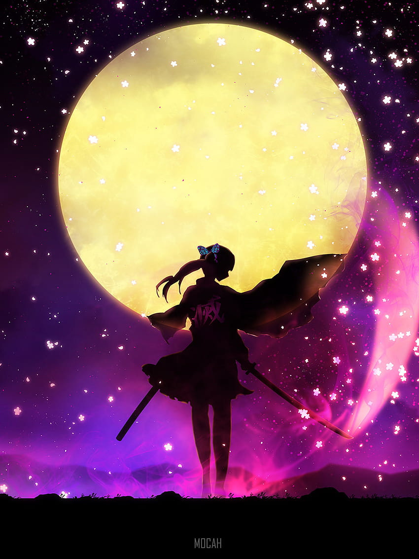 anime, anime girl, Kimetsu no Yaiba, Kanao Tsuyuri , . Mocah, Demon Slayer Moon HD phone wallpaper