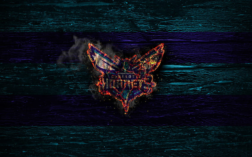 Charlotte Hornets, Fire Logo, Nba, Blue And Violet - Illustration HD wallpaper