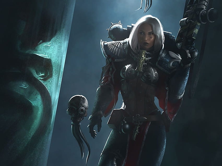 young woman Warhammer 40000 Armor Warriors, Sisters of Battle HD wallpaper