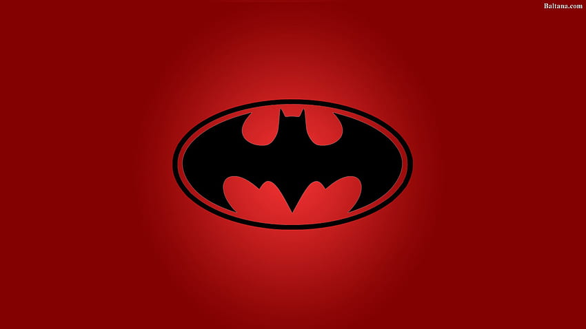 Bestes Batman-Logo, Batman-Logo – Kuss, rotes Batman-Logo HD-Hintergrundbild
