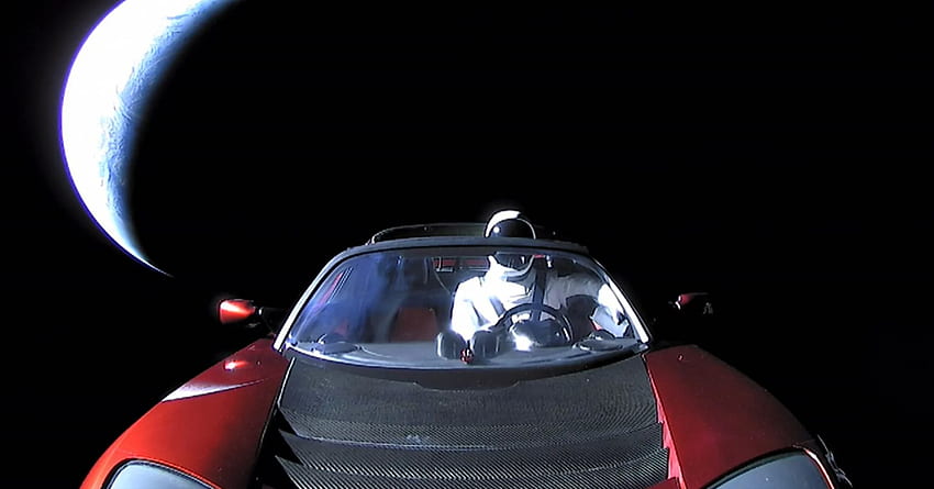 Elon Musk, 'Starman'in destansı sonunu kırmızı Tesla'da, Tesla Uzayda paylaşıyor HD duvar kağıdı