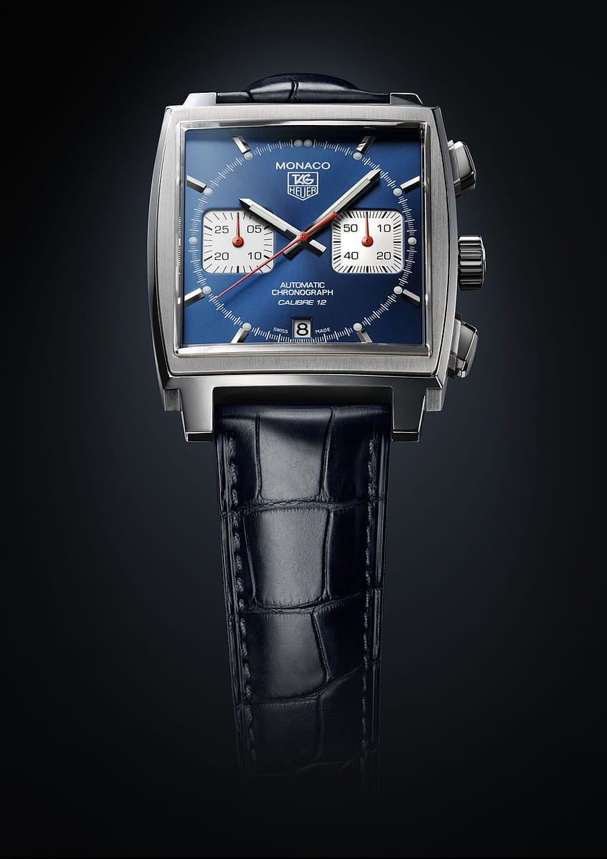 TAG Heuer Monaco Calibre 12 - Ревюта на най-популярните луксозни часовници за мъже или жени HD тапет за телефон