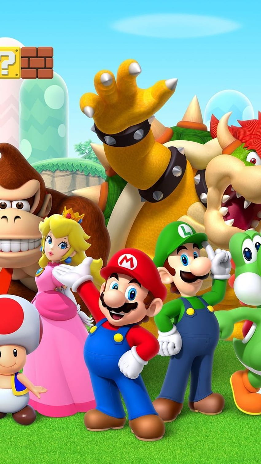 Super Mario Bros., video game, Mario, . Mario, Mario Kart 64 HD phone wallpaper