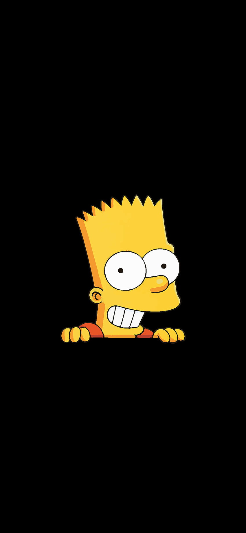 Amoled, Bart Simpson, Bart Amoled, Cartoon, Zeichentrickfilm, Hintergrund - HD-Handy-Hintergrundbild