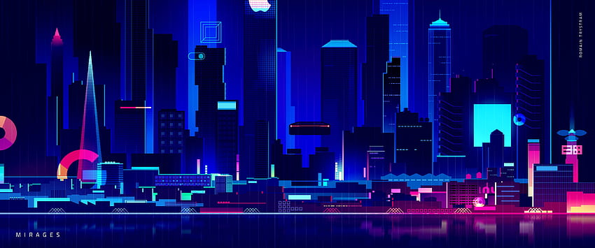 futuresynth by Romain Trystram, Mirages, Synthwave Computer HD wallpaper