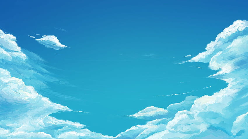 2019年のパーフェクトブルーアニメ。 青い空、アニメクラウド 高画質の壁紙