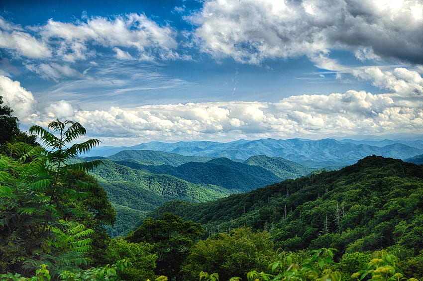 Ultra Smoky Mountains and Background HD wallpaper