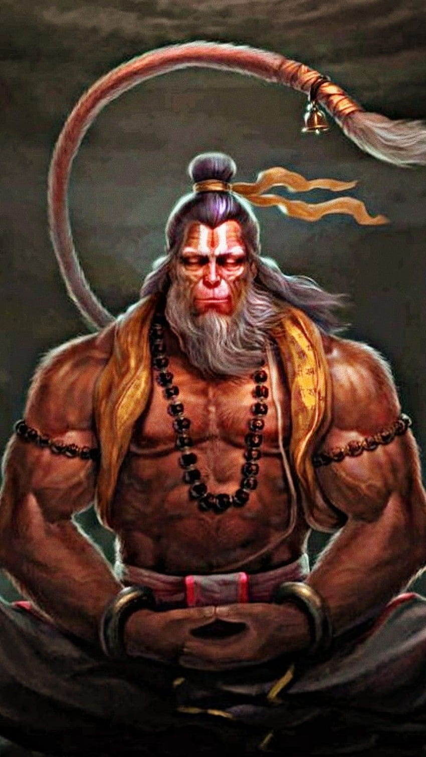 Ravi Puroh ha colpito l'uomo. Signore hanuman, Bajrang Bali Sfondo del telefono HD