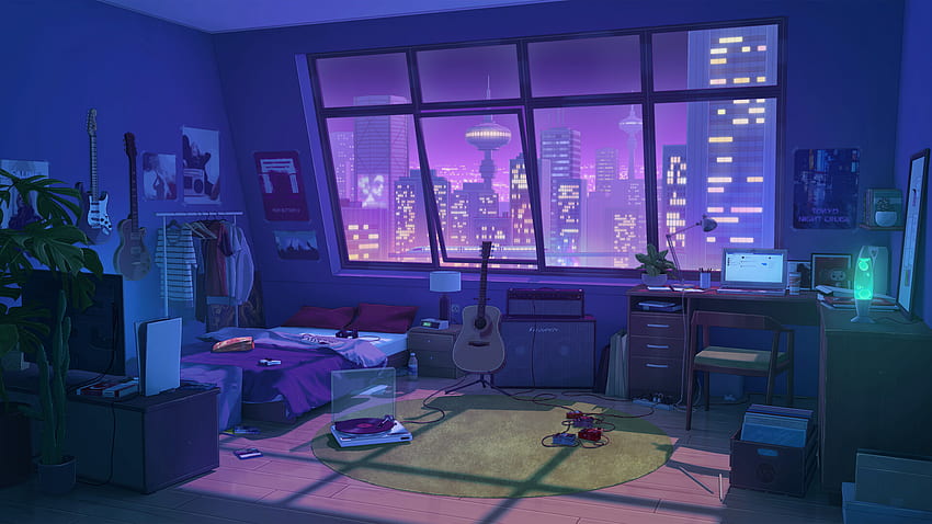 ArtStation - Purple Bedroom, Anastasia Ermakova, Anime Gamer Room HD  wallpaper | Pxfuel