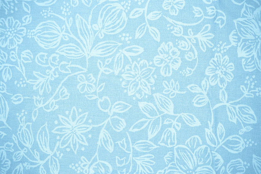 Tecido azul bebê com textura de padrão floral, floral azul claro papel de parede HD