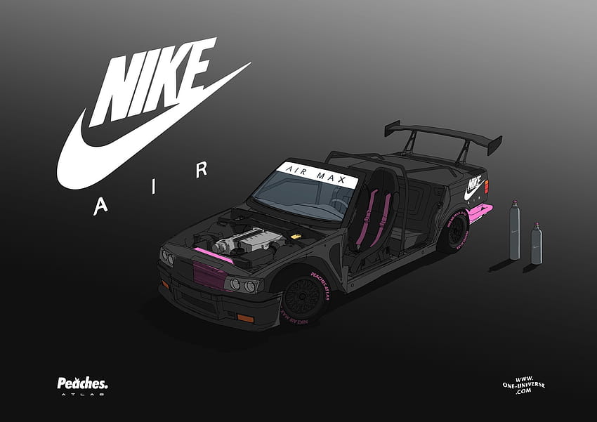 Subclass S, Colorful, Custom Made, Simple Background, Artwork, Nike, Concept Art, Vehicle, Car. Mocah HD wallpaper
