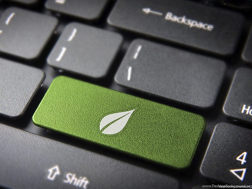 Zielona biznesowa klawiatura laptopa nowe tło, chłodny zielony Tapeta HD