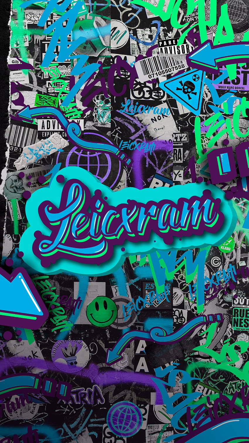 Leicxram, logo, graffiti HD phone wallpaper