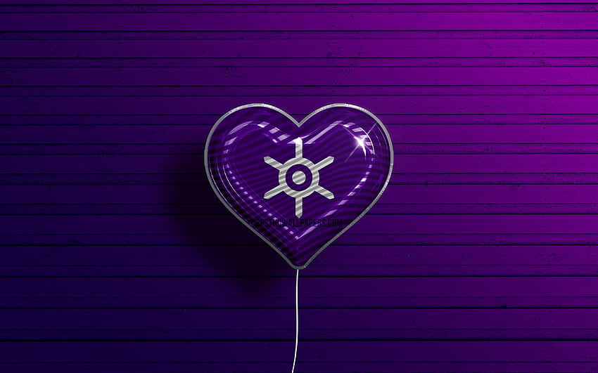 I Love Tokyo, , realistic balloons, violet wooden background, Day of Tokyo, japaenese prefectures, flag of Tokyo, Japan, balloon with flag, Prefectures of Japan, Tokyo flag, Tokyo HD wallpaper