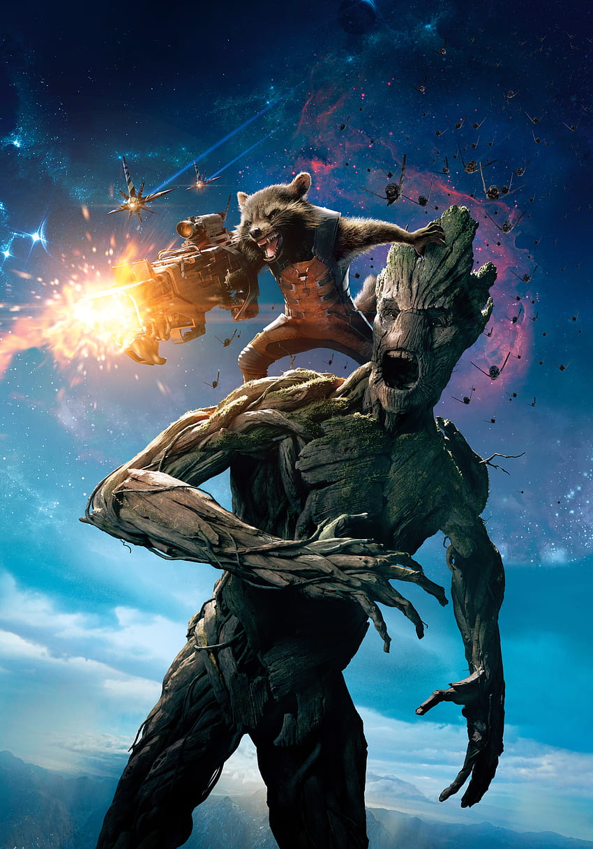 Rocket Raccoon and Groot from Guardians of the Galaxy, Rocket Racoon HD phone wallpaper