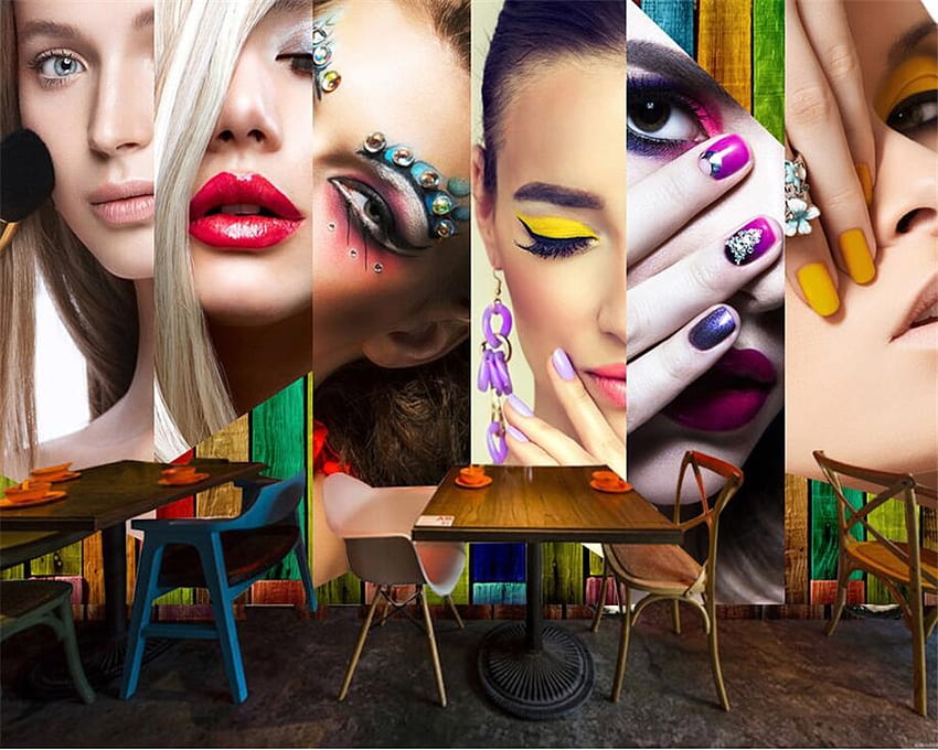 Stylish 3D Wallpaper Mural Girl's Face for Beauty Shop or Nail Salon –  beddingandbeyond.club