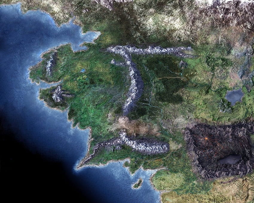 J. R. R. Tolkien, El Señor de los Anillos, Tierra Media, Mordor, Mapa y Móvil fondo de pantalla