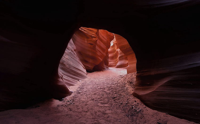 Природа, каньон, пясък, пещера, арка, проход HD тапет