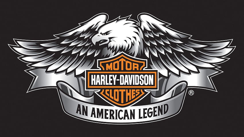 Logo, motard et aigle Harley Davidson Fond d'écran HD