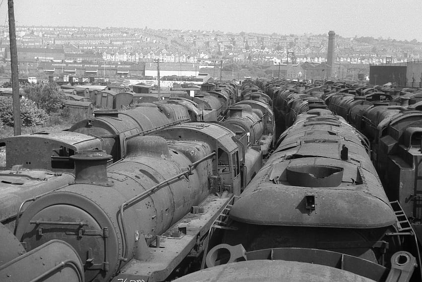 Where old trains rest, trains, locomotive, city, railroad HD wallpaper