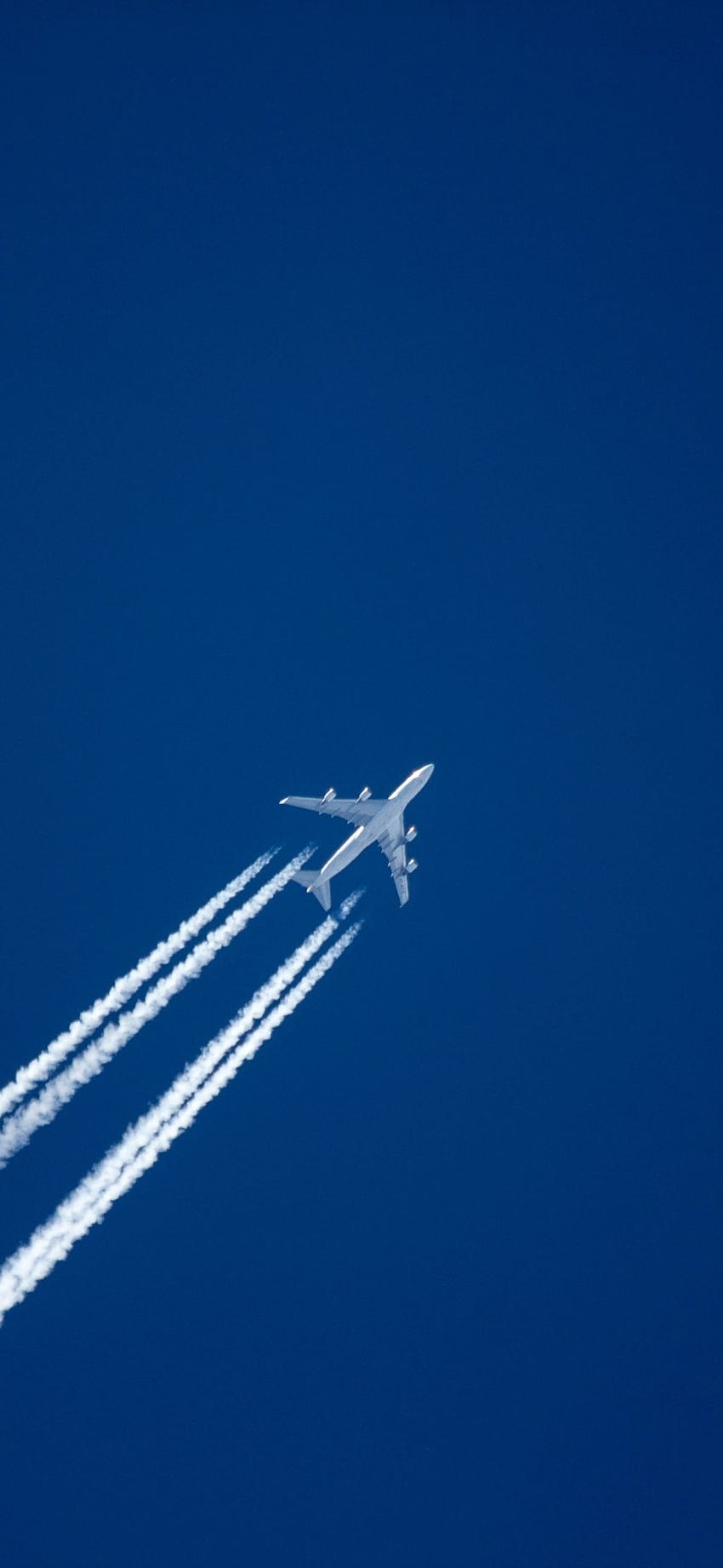 Flugzeuge, Himmel, Rauchschwaden, minimal, iPhone x, Hintergrund, 7657, Luftfahrt HD-Handy-Hintergrundbild