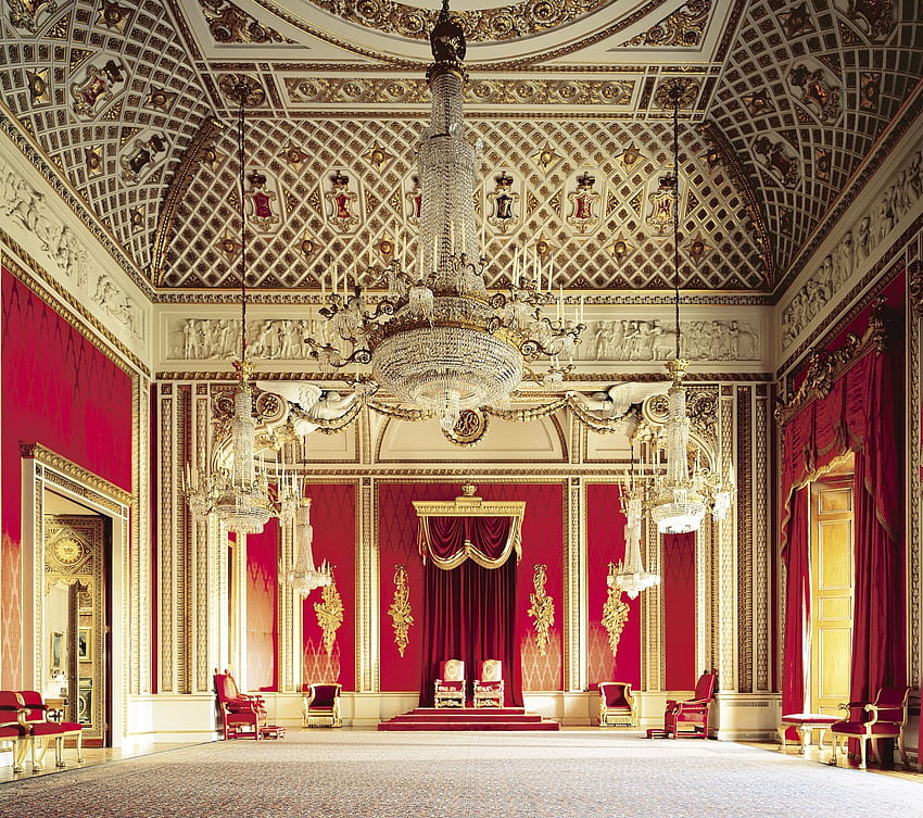 sala do trono do palácio de buckingham. palácio papel de parede HD