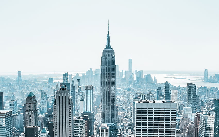 Nueva York, ciudad, vista aérea, Empire State Building, arquitectura, doble ancho, ancha 16:10, ancha, , 21603, Steel Building fondo de pantalla