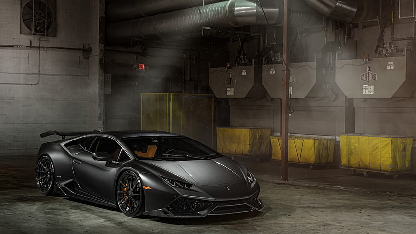 Lamborghini Huracan, Sporty, Flat Black, Huracan, Lambo HD wallpaper