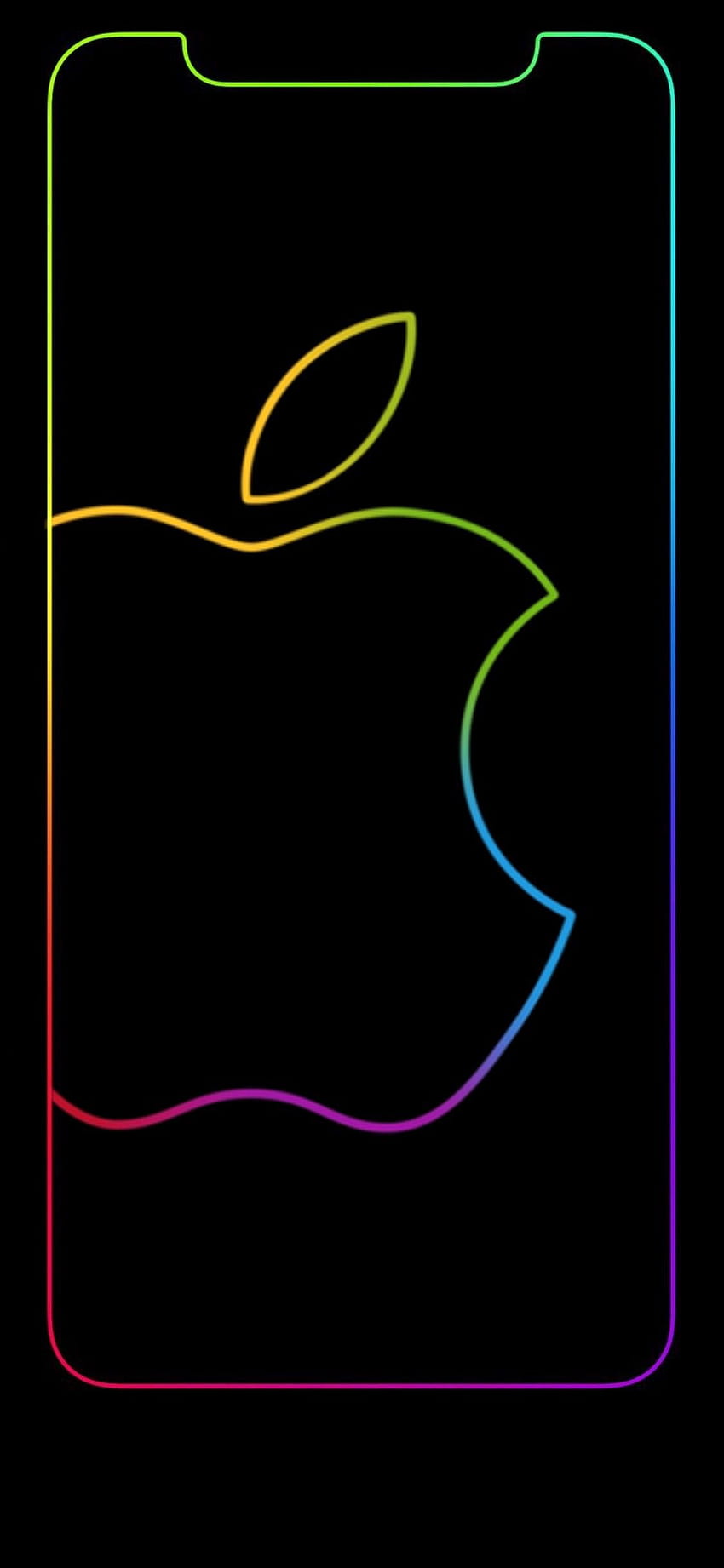 KyleChen di addon bingkai iPhone x. Hypebeast, Apel Neon Keren wallpaper ponsel HD