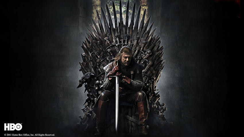 Ned Stark sur le trône de fer, Game of Thrones, Ned Stark, trône de fer, épée Fond d'écran HD