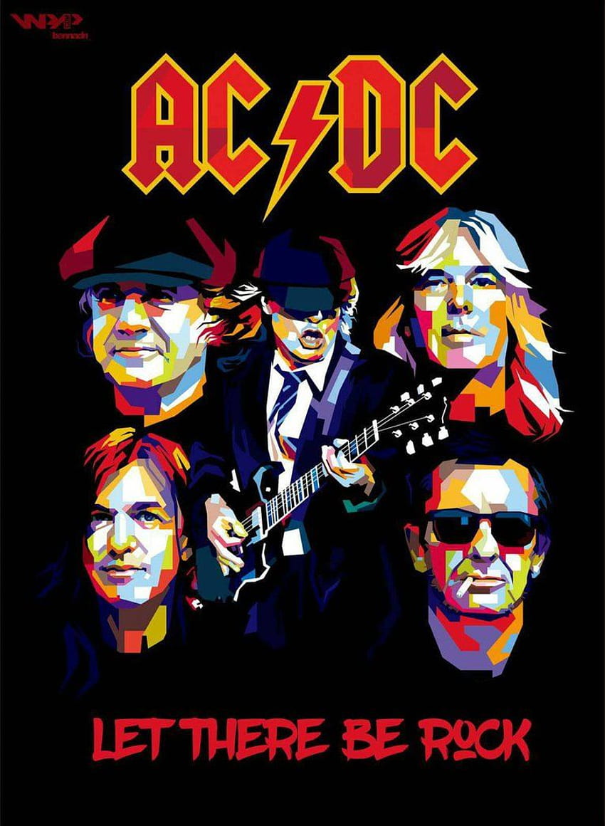 AC DC WPAP By Bennadn. Rock Band Posters, Band Posters, Acdc HD phone wallpaper