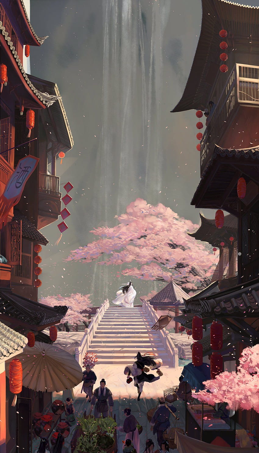 Crimson Blade w chińskim stylu w 2020 roku. Anime, Tło anime, Sztuka anime, Crimson Shrine Tapeta na telefon HD